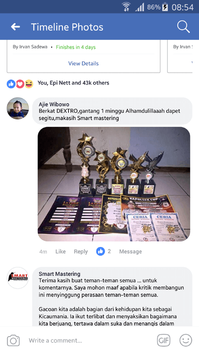 Smart DEXTRO Vitamin untuk Burung Lomba