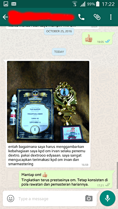 Doping untuk Lovebird Lomba
