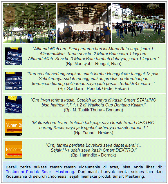 Komunitas Pecinta Burung Berkicau - www.kicaumania.org