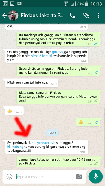Smart SUPERVIT, Vitamin Burung Mabung