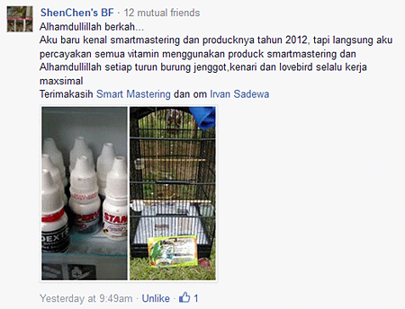 Smart SUPERVIT, Vitamin Burung Terbaik