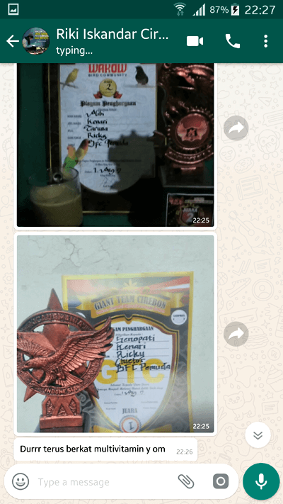Doping Kenari Lomba