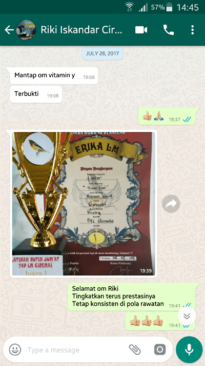 Doping Kenari Lomba