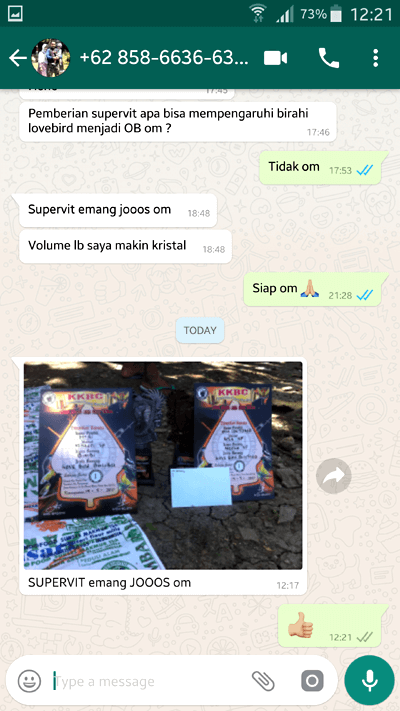 Smart SUPERVIT, Vitamin burung Lovebird Lomba