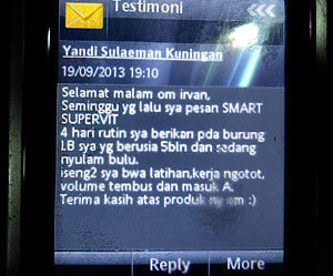 Smart SUPERVIT, Vitamin untuk Lovebird